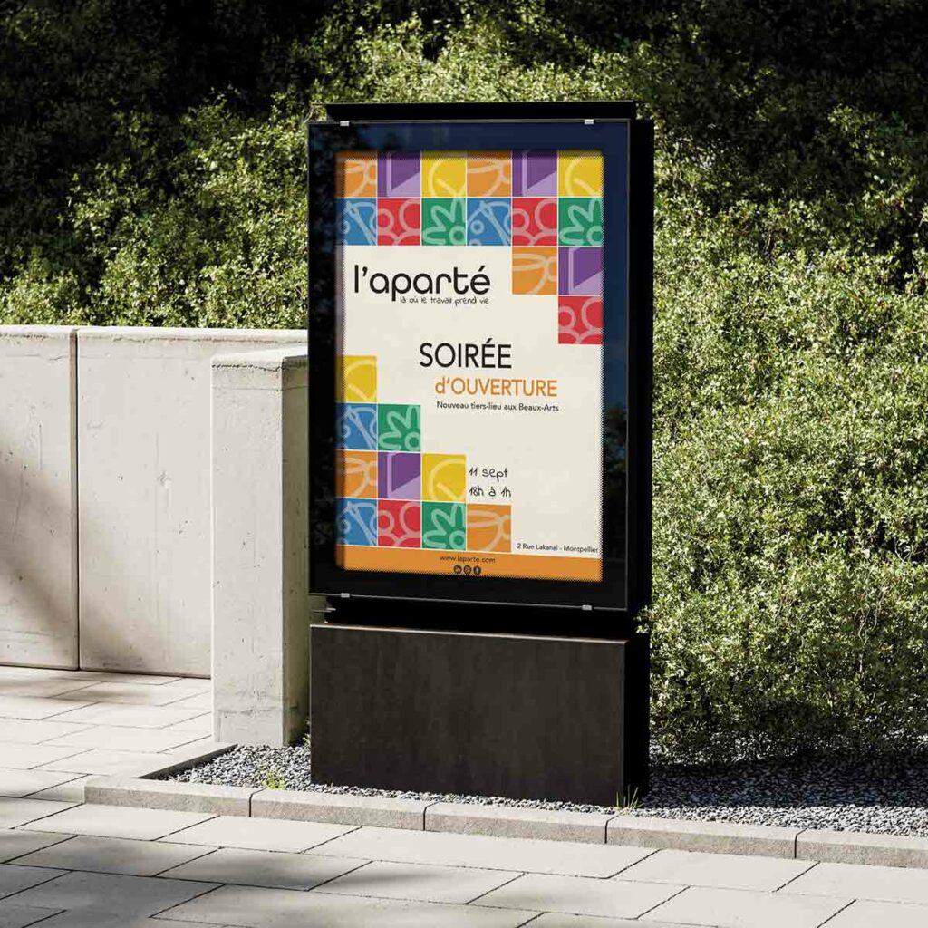 affiche OOH de l'aparté