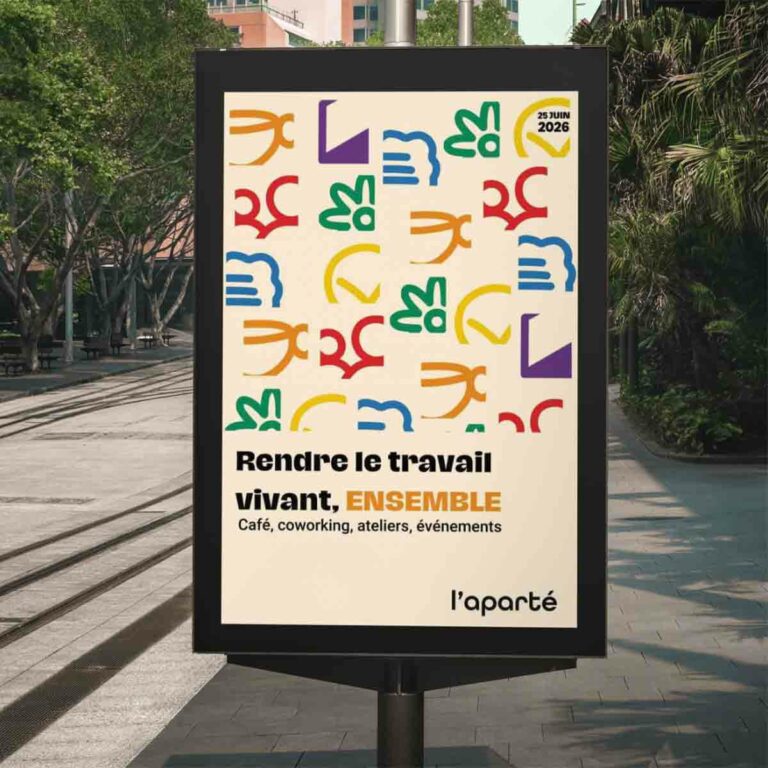 Affiche secondaire pour le lancement de l'Aparté