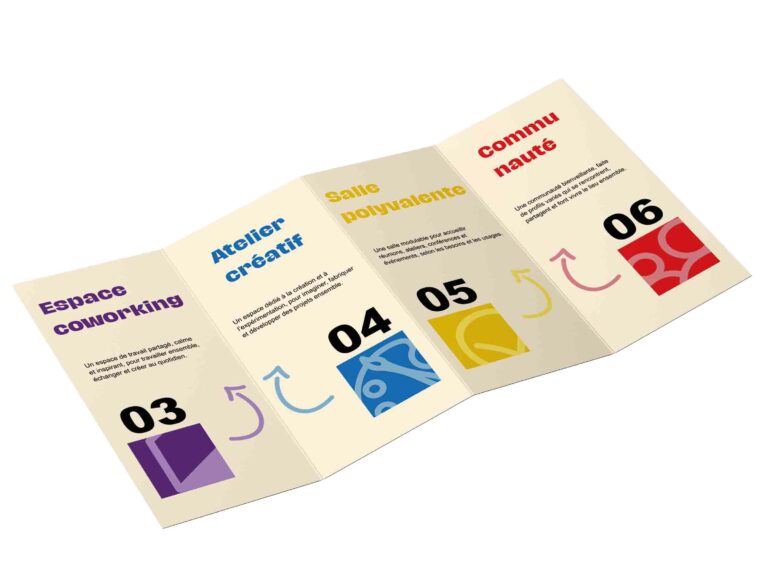 Recto du dépliant explicatif du tiers- lieu