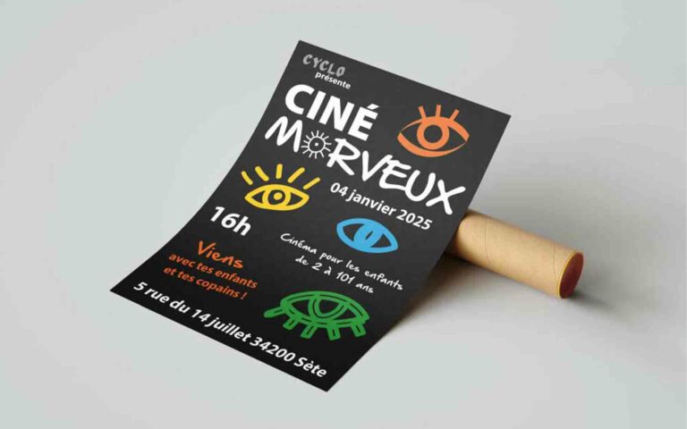 Affiche publicitaire de Ciné Morveux
